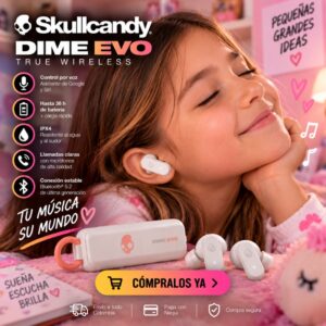 Audífonos Skullcandy Dime Evo True Wireless Blanco