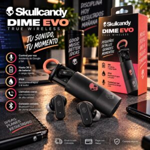 Audífonos Skullcandy Dime Evo True Wireless Negro