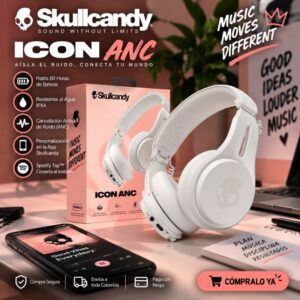 Audifonos Skullcandy Icon ANC Inalambricos Blanco