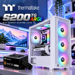 Chasis Thermaltake S200 TG ARGB Snow 4 Fans 650W 80 Plus Bronze Blanco CA-3X2-65M6WU-00-02