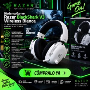 Diadema Gamer Razer BlackShark V3 Wireless Blanca