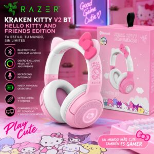 Diadema Razer Kraken Kitty V2 BT Hello Kitty and Friends Edition