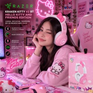 Diadema Razer Kraken Kitty V2 BT Hello Kitty and Friends Edition