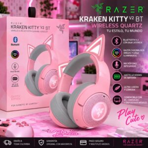 Diadema Razer Kraken Kitty V2 BT Wireless Quartz Rosa