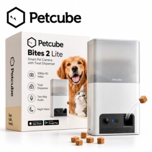 Petcube Bites 2 Lite Camara Inteligente para Mascotas con Dispensador de Premios