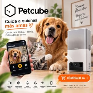 Petcube Bites 2 Lite Camara Inteligente para Mascotas con Dispensador de Premios
