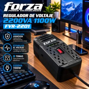 Regulador de Voltaje Forza 2200VA 1100W FVR-2201