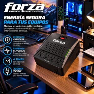Regulador de Voltaje Forza 3000VA 1500W FVR-3001