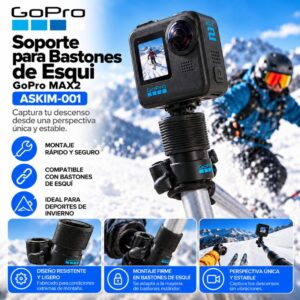 Soporte GoPro para Bastones de Esqui ASKIM-001