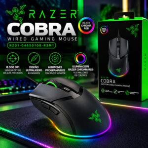 Mouse Razer Cobra Wired Chroma RGB Negro RZ01-04650100-R3M1
