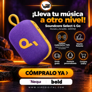 Parlante Bluetooth Anker Soundcore Select 4 Go Morado y Amarillo A31X11Q1