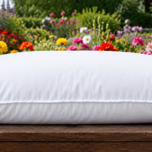 Medium wool pillow with balanced mid-loft support