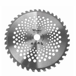 Disco Professionale Papillon in Acciaio Widia – 40 Denti al Carburo di Tungsteno – Ø 255 mm per Vegetazione Fitta e Arbusti