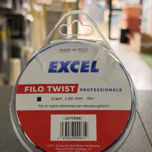 Filo Twist Professionale 3.00 mm x 15 m in Nylon Silenzioso per Decespugliatore – Excel Made in Italy - foto 1
