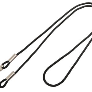 Black 1/16" Round Cord Lanyard With Swivel Hook - 100 pack
