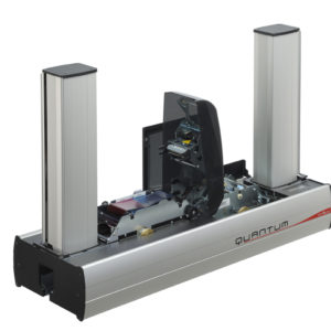 Combining the power of an industrial machine with the flexibility of a desktop printer, the Evolis Quantum 2 dual-sided printer offers versatility and modularity for any organization requiring high-volume printing of plastic ID cards.