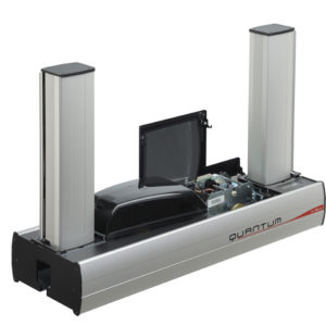 Combining the power of an industrial machine with the flexibility of a desktop printer, the Evolis Quantum 2 dual-sided printer offers versatility and modularity for any organization requiring high-volume printing of plastic ID cards.