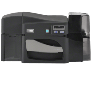The Fargo 55100 DTC4500e ID card printer delivers high-volume performance with maximum security. Featuring ribbon options for varying needs, dual input hoppers, and built-in password protection, the Fargo DTC4500e card printer is designed for organizations that require robust, high-volume printing on a daily basis.
