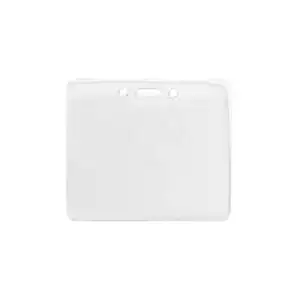 Anti-Print Transfer Horizontal Clear Vinyl Badge Holders - 100 qty