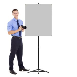 Portable Photo ID Backdrop Stand System - Grey