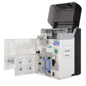 The Evolis AV1H0000BD Avansia Dual-Sided ID Card Printer delivers the ultimate in high- quality dual-sided retransfer printing.