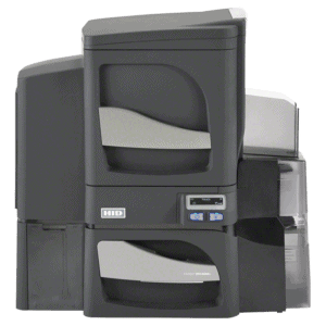 The Fargo 55400 DTC4500e ID card printer delivers high-volume performance with maximum security. Featuring ribbon options for varying needs, dual input hoppers, and built-in password protection, the Fargo DTC4500e card printer is designed for organizations that require robust, high-volume printing on a daily basis.