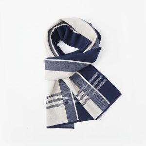 Custom Women's Striped Knit Scarf