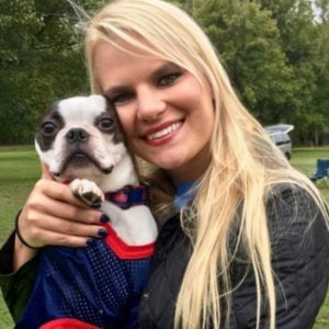 women with her Boston Terrier. How To Adopt A Boston Terrier From A Rescue: Exclusive Interview