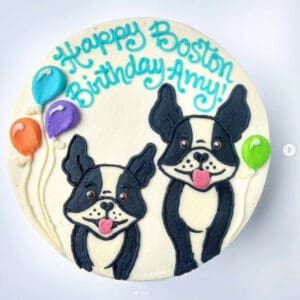 Boston Terrier Round Cake