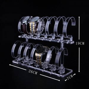 14 Positions Acrylic Watch Display Stand 26cm 19cm 7cm