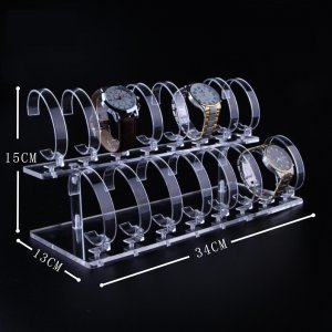 16 Positions Acrylic Watch Display Stand 34cm15cm13cm