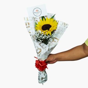 arreglo floral girasol solitario