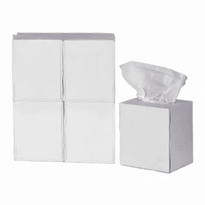 White Plain Facial Tissue Cube Box