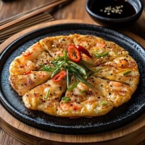 Haemul Pajeon: Kore Usulü Deniz Ürünlü Yeşil Soğanlı Krep