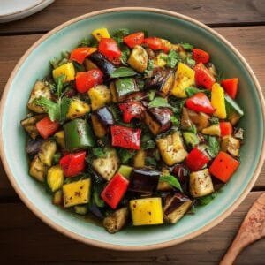 közlenmiş sebze salatası