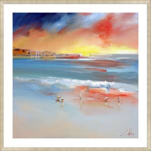 Blood Red Sunset - 5cm White Border