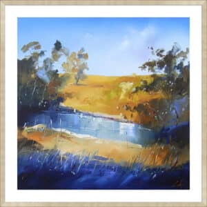 Golden Field - 5cm White Border