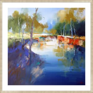 Morning By The River - 5cm White Border