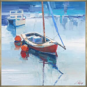 Red Sailing Boat - Canvas