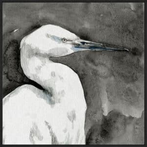 Solemn Egret I - Canvas