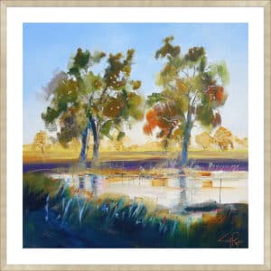 Winter Rain On The Plains - 5cm White Border