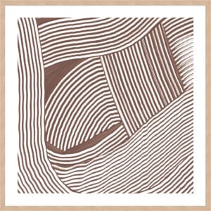 Weaving III Brown - 5cm White Border Box Natural