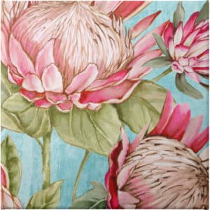 Popping King Protea I - Unframed Canvas Unframed Canvas