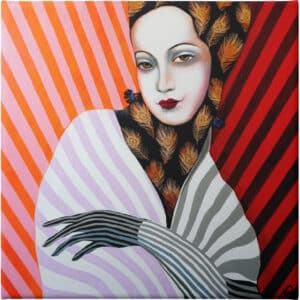 Miss Peacock - Unframed Canvas Unframed Canvas