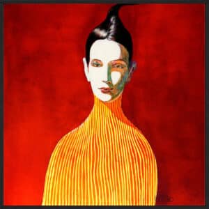 Yellow Turtleneck - Canvas Gallery Black