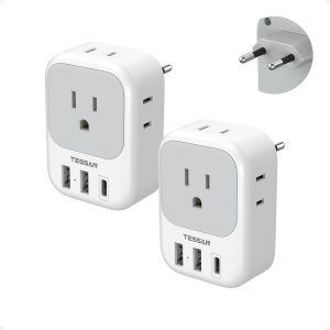 Travel Smart: TESSAN 2 Pack European Plug Adapter Review for Hassle-Free Charging!