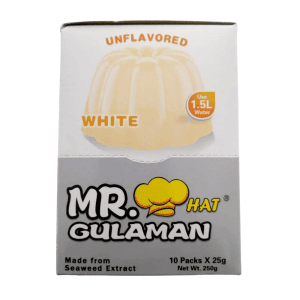 Mr. Hat Gulaman Unflavored Jelly Powder WHITE 1 Box (10 sachets x 25g) - Image 5