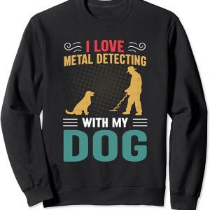 Vintage Metal Detecting Dog Sweatshirt Image