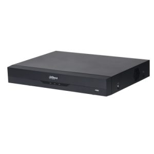 Grabador Dahua XVR, 4 canales, 6ch IP, Hasta 4K, 1ch de reconocimiento Facial, Penta-brid (CVBS/HDCVI/AHD/TVI/IP), Audio In/Out, H265, 1 HDD Maximo 6TB (Disco duro no incluido)