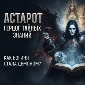 Астарот — герцог тайных знаний со змеёй, драконом и гримуаром